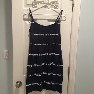 GAP Navy and White Tie-Dye Dress pockets XS